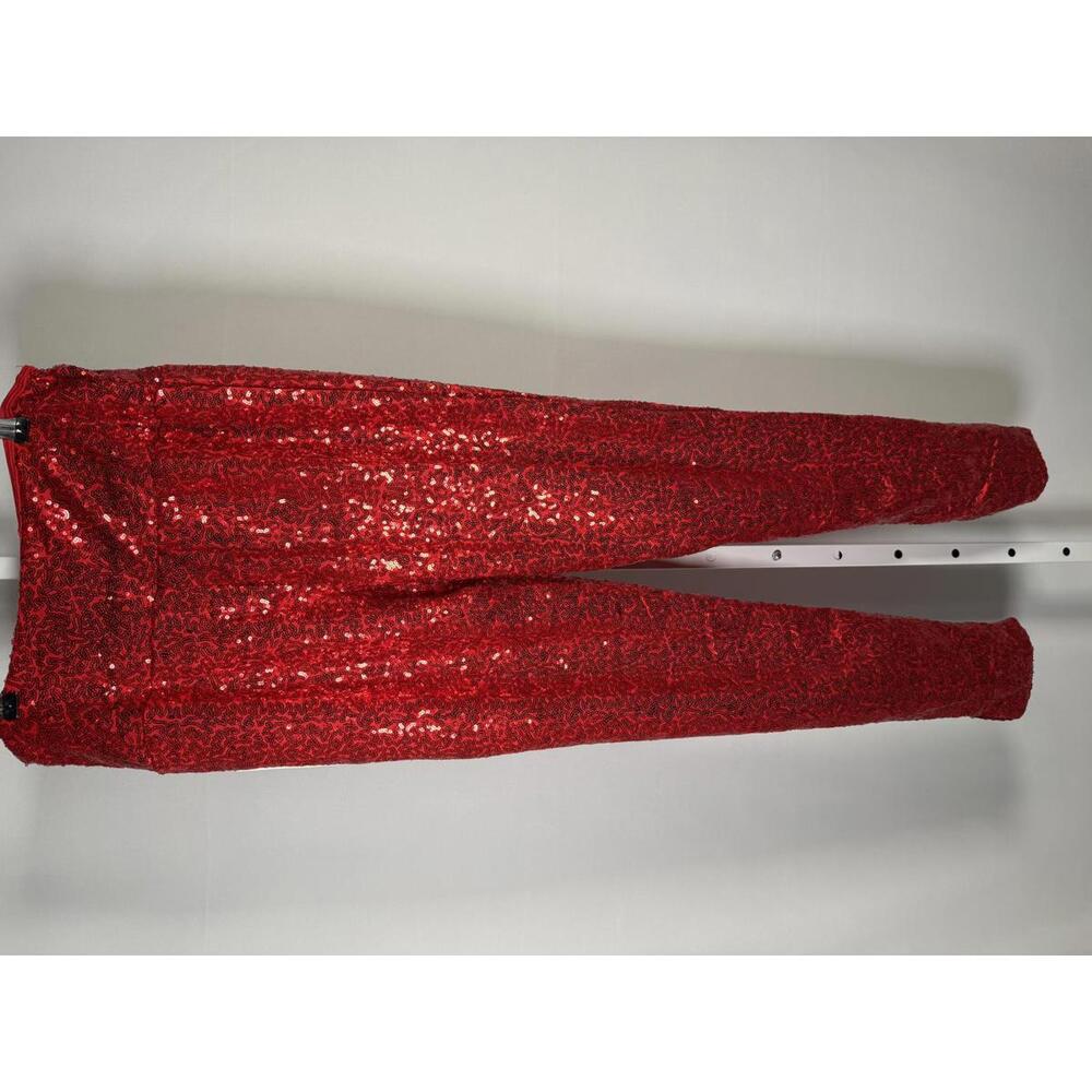 NWT Tipsy Elves Red Sequin High Waisted Leggings Size XL - Picture 5 of 8